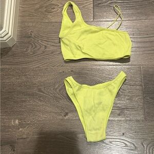 Out from Under Neon Yellow Bikini Set